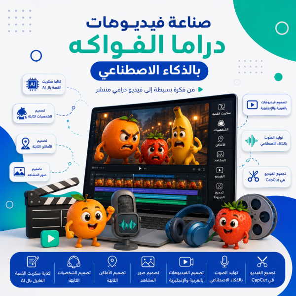 صناعة فيديوهات دراما الفواكه بالذكاء الاصطناعي